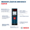 Medidor Láser Alcance 20m GLM 20 Bosch 