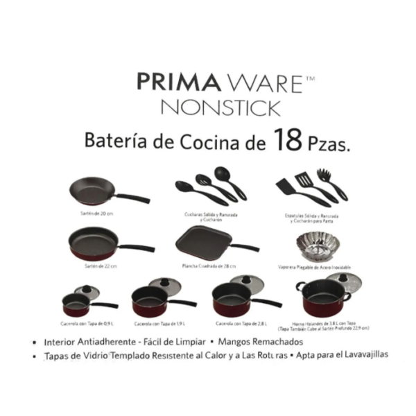 BATERIA PRIMA WARE GRIS 18PZAS 80119545G