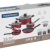 BATERIA DE COCINA ROJO 38PZAS 20399779