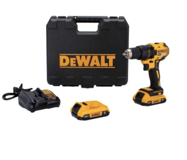 Taladro inalámbrico de 13mm DeWalt DCD7771D2 + accesorios con estuche de plástico