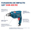 Rotomartillo 3/8" Bosch GSB 450 RE 450W 127V