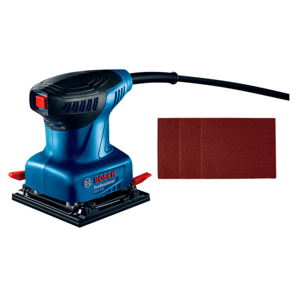 Lijadora Orbital de Palma Bosch GSS 140 220W 127V con 3 lijas