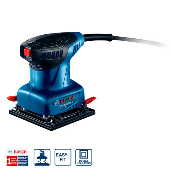 Lijadora Orbital de Palma Bosch GSS 140 220W 127V con 3 lijas