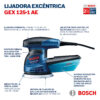Lijadora excéntrica Bosch GEX 125-1 AE 250W 127V disco de lija
