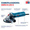 Mini esmeril Angular Bosch GWS 9-125 S de 5" 900W 127V