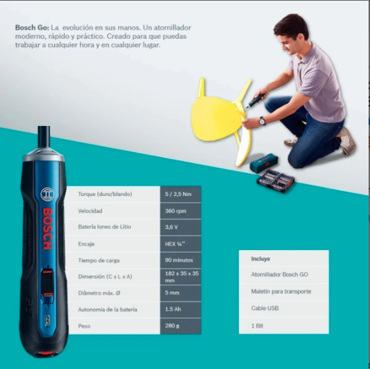 Atornillador Inalámbrico De 3.6v Bosch Go 19H20E0