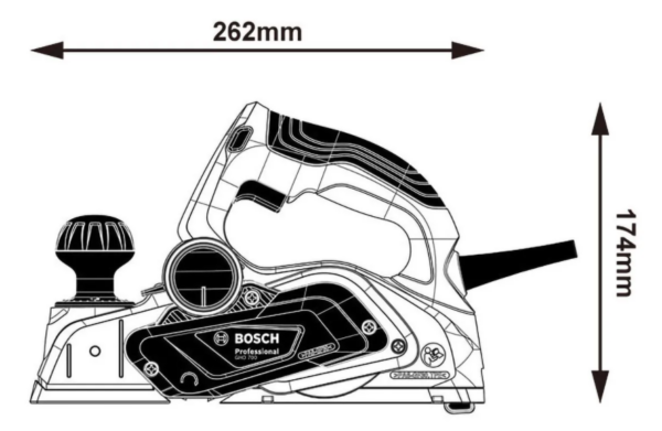 Cepilladora Eléctrica De Mano Bosch Professional Gho 700 82mm 110v Color Azul