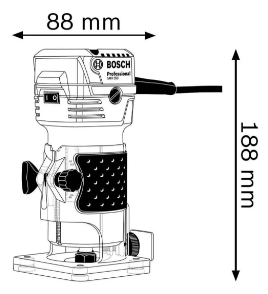 Router Bosch Gkf 550 550w 110v