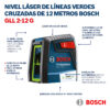 Nivel Láser verdes Bosch GLL 2-12 G alcance 12m con soporte
