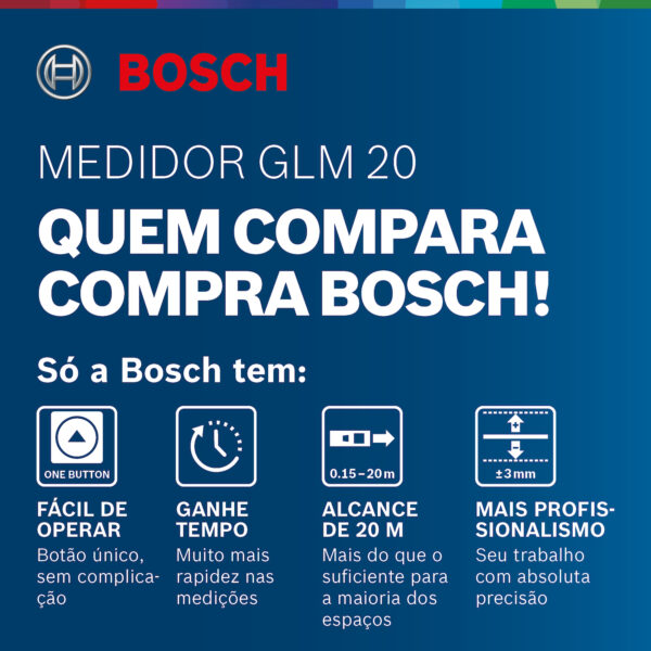 Medidor Láser Bosch GLM 20 alcance 20m