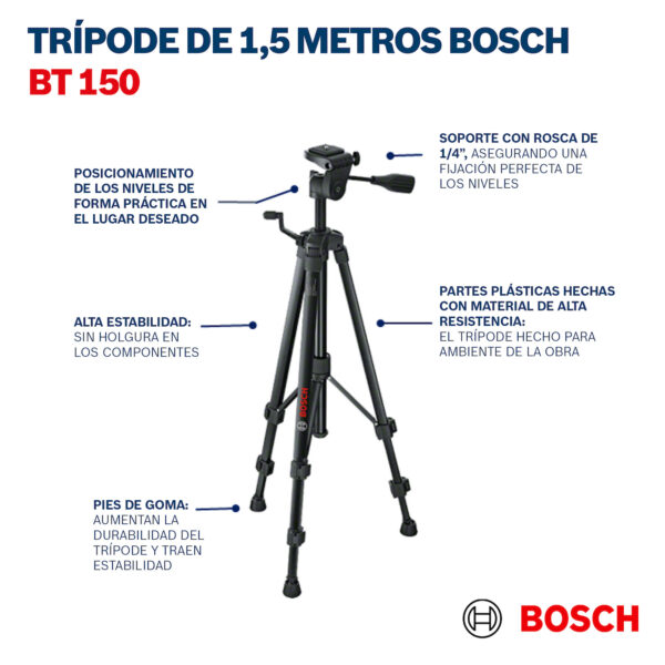 Tripie de construcción Bosch BT 150 1,5m