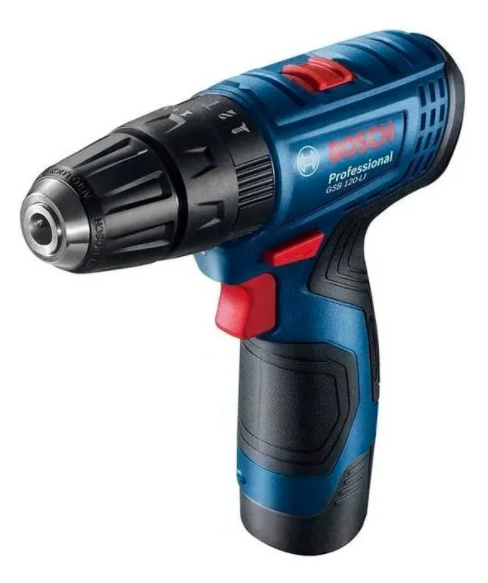 Taladro Atornillador Inalámbrico De 10mm Bosch Gsb 120-li 12v + 2 Baterías De 2ah + Accesorio Con Maletín De Transporte 127v/220v