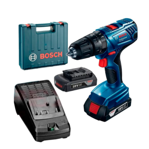 Taladro Atornillador Inalámbrico De 13mm Bosch Gsr 180-li 18v + 2 Baterías De 2ah Con Maletín De Transporte 110v/220v