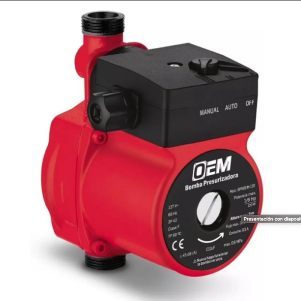 BOMBA PRESURIZADORA 1/6HP BPROEM120