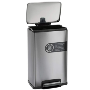 BASURERO PLATEADO C/PEDAL 50L 81200505