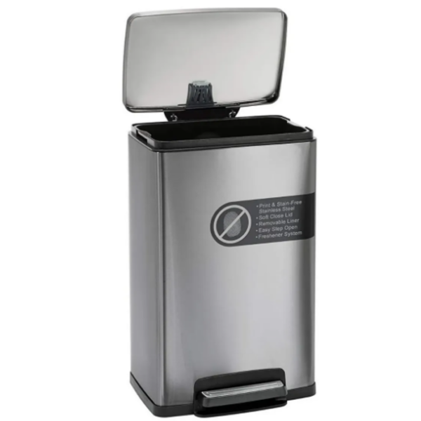 BASURERO PLATEADO C/PEDAL 50L 81200505