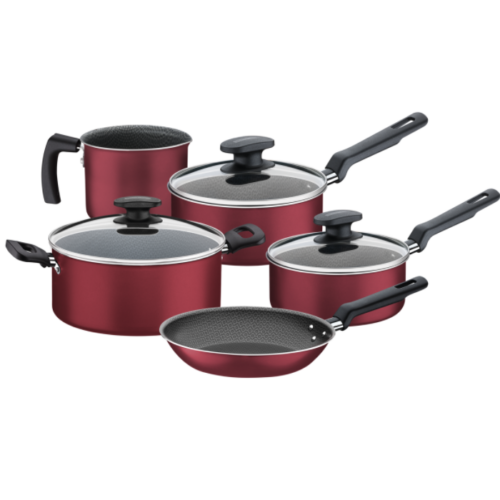 BATERIA COCINA BERGAMO ROJA 8P 20399782