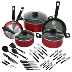 BATERIA DE COCINA ROJO 38PZAS 20399779