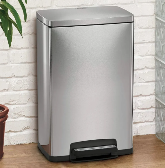 BASURERO PLATEADO C/PEDAL 50L 81200505
