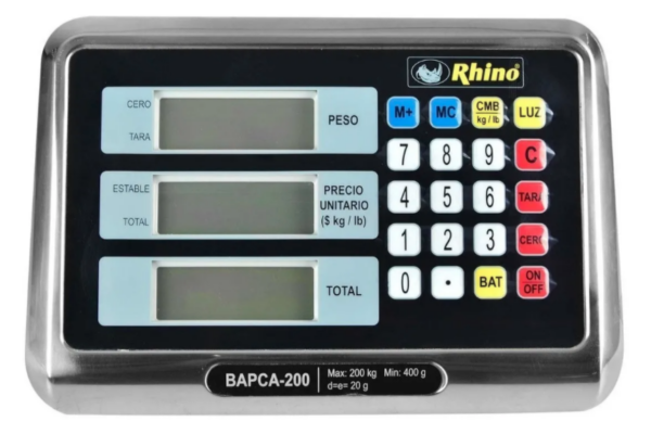BÁSCULA PLATAFORMA 200K PRESO Y PRECIO BAPCA200