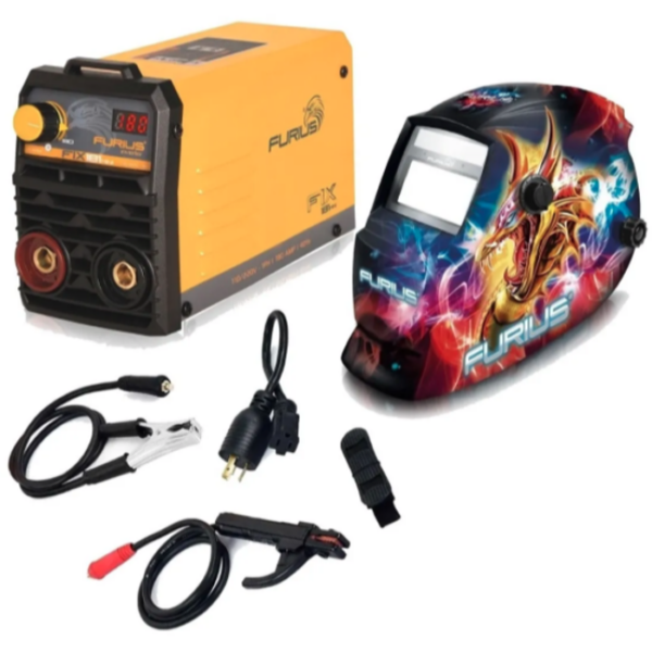 Kit De Mini Soldadora Inversora Furius (fix181) Y Careta