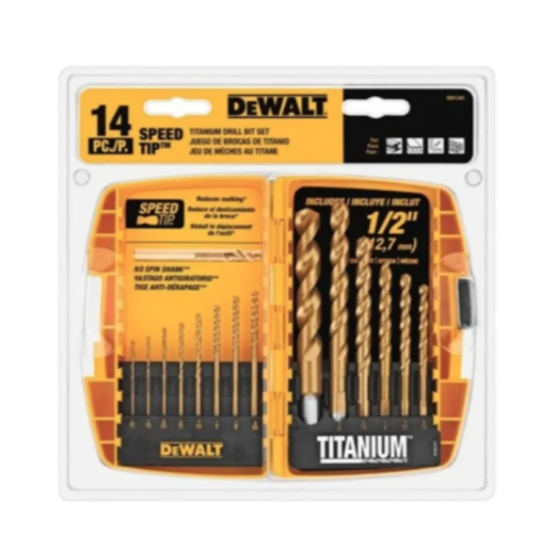Brocas Madera Metal Juego 14 Pz Titanio Dw1341 Dewalt