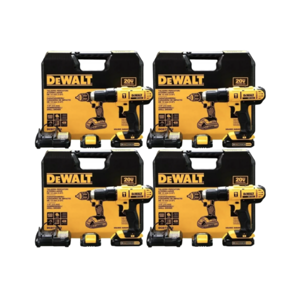 PAQUETAZO 4 ROTOMARTILLOS 1/2" 20V DCD776C2B3
