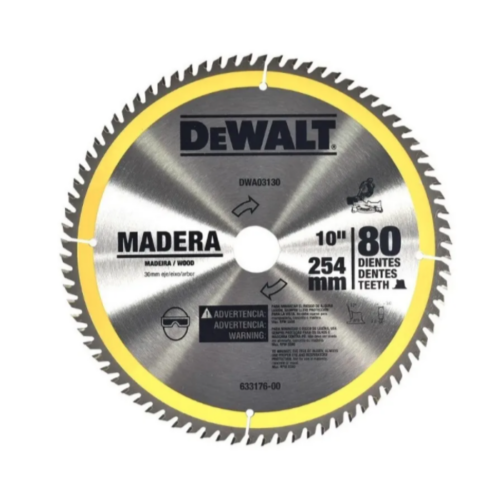 Disco De Sierra Madera 10 Dwa03130 Dewalt 80 Dientes