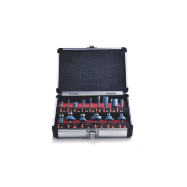 Set De Brocas Router Estuche 15 Pzas Dcbr15 Silverline