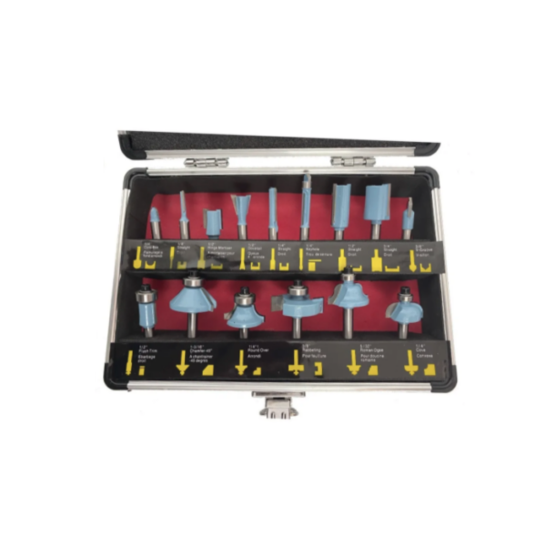 Set De Brocas Router Estuche 15 Pzas Dcbr15 Silverline