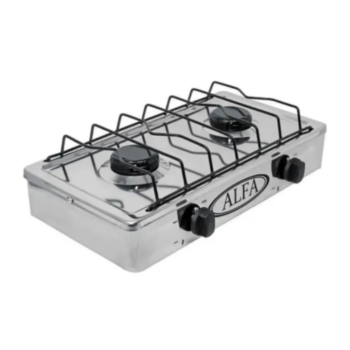 Parrilla A Gas 2 Quemadores Marca Alfa Acero Inoxidable 308ALFA