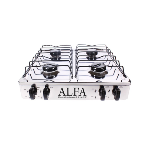 Parrilla A Gas 4 Quemadores Marca Alfa Acero Inoxidable 313ALFA