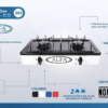 Parrilla A Gas 2 Quemadores Marca Alfa Blanca 303ALFA
