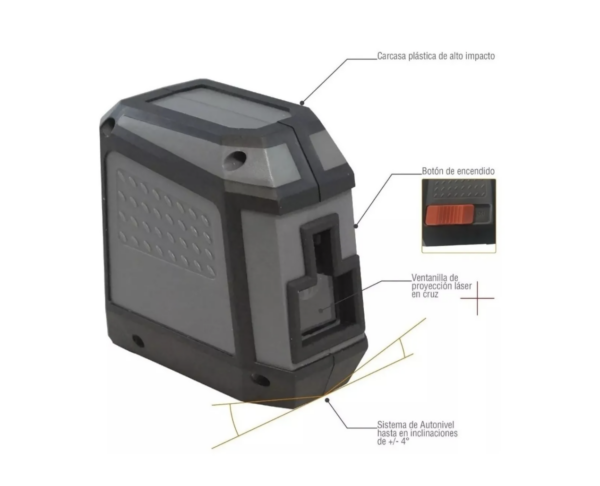 Nivelador Láser Autonivelable 10mts + Tripie 54cm Ajustable NPA810T