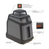 Nivelador Láser Bidimensional 15mts + Tripie 54cm Ajustable NPA815360T