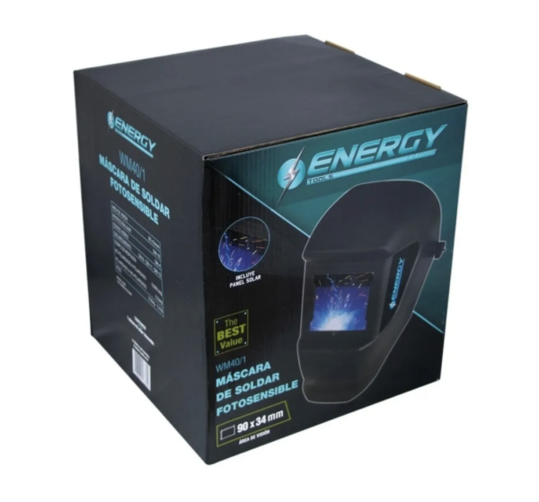 Careta Para Soldar Fotosensible 90x36mm Din9/11/13 Energy WM401