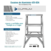Escalera De Aluminio Cuprum 429-02n De 90 Kg Doméstica 42902N