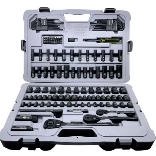 Juego De 143 Dados Mecánicos Cromo Negro Stanley Stmt74084