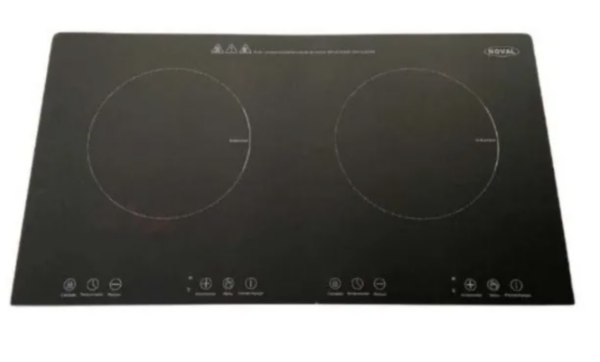Parrilla De Inducción Noval Piq2 Cristal 2 Quemadores