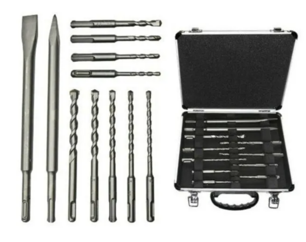 Juego Kit Brocas Y Cinceles Mixto Sds Plus+maletin Bosch 78765