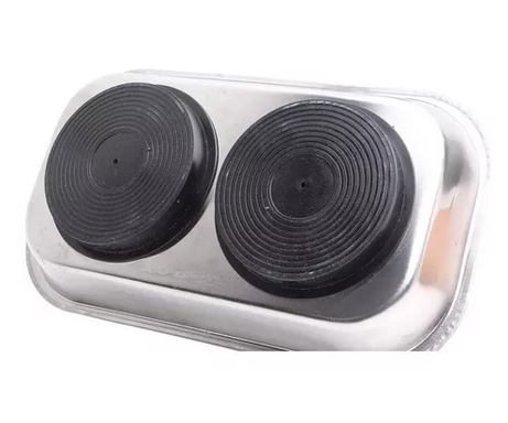 Charola Magnética Rectangular Mecánico Acero 14x24cm Mikels