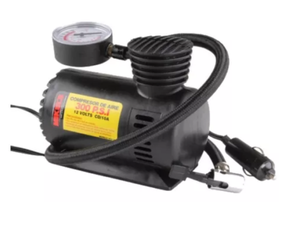 Compresor De Aire Mini Eléctrico Portátil Mikel's Nca-2 0l 250hp 12v Negro