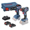 Kit Bosch Rotomartillo Gsb18v-50 Llave De Impactogdx 18v-200