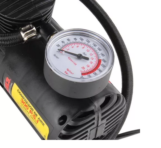 Compresor De Aire Mini Eléctrico Portátil Mikel's Nca-2 0l 250hp 12v Negro