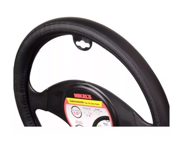 Cubrevolante Universal Piel Color Negro Funda Cubre Volante