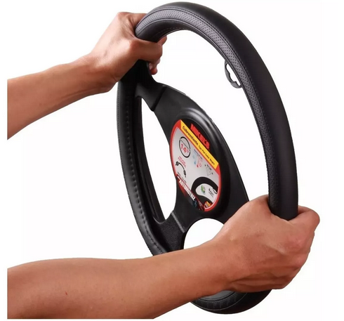 Cubrevolante Universal Piel Color Negro Funda Cubre Volante