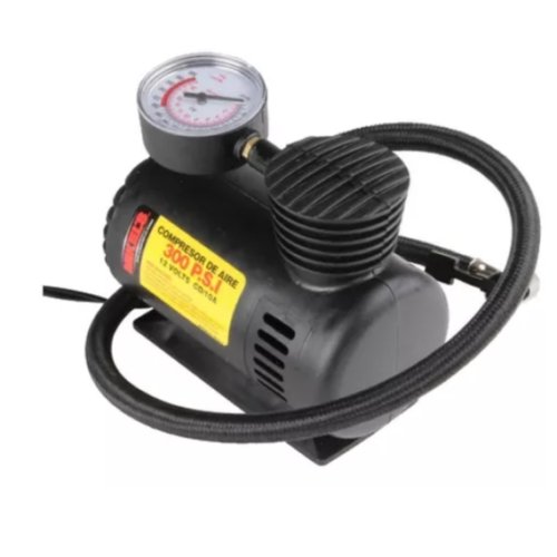 Compresor De Aire Mini Eléctrico Portátil Mikel's Nca-2 0l 250hp 12v Negro