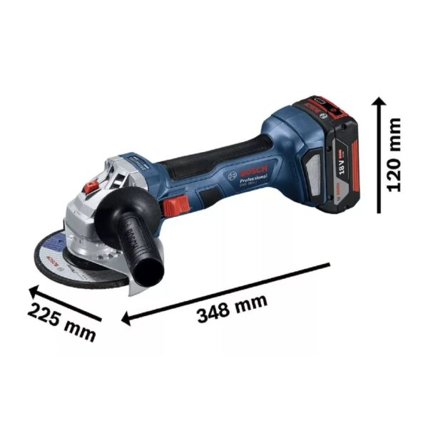 Amoladora Bosch Angular Gws 180-li Professional 18 V Color Azul
