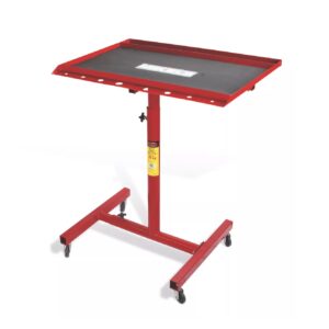 Mesa De Trabajo Con Ruedas Y Charola Mikels Altura Ajustable