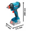 Llave De Impacto Inalámbrica Bosch Gdx 180-li + 2 Baterías